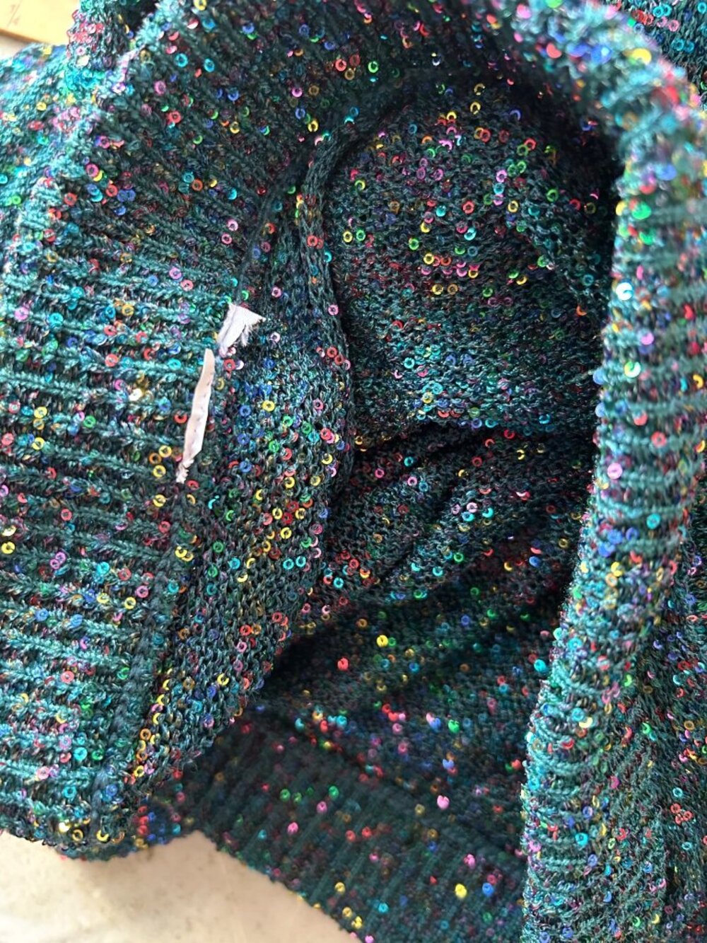 Loewe Women's Sz M Knotted-Hem sequined knitted midi skirt Glittery Maxi - Picture 7 of 16